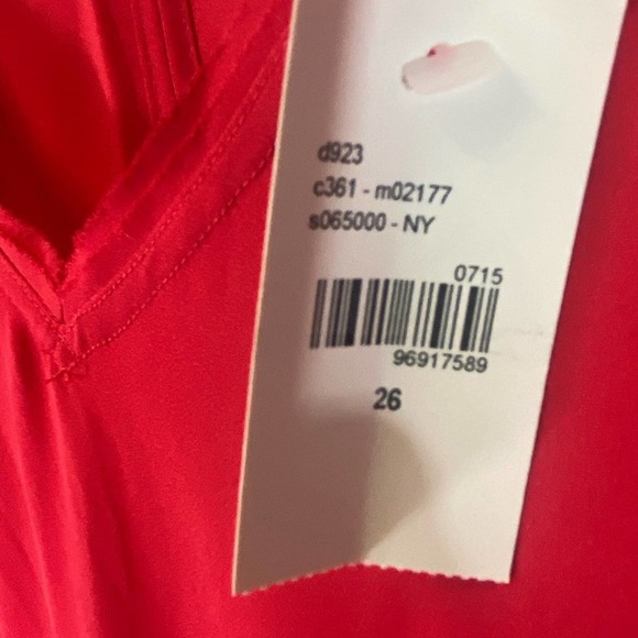 NWT Lane Bryant Hot Pink Semi Sheer A Symmetrical Tank Size 26 Plus - Picture 3 of 10